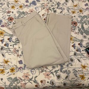 St. John's Bay Light Beige Women's Straight Trousers